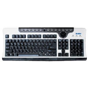 Sven KB-2025 Multimedia Keyboard Black-White PS/2