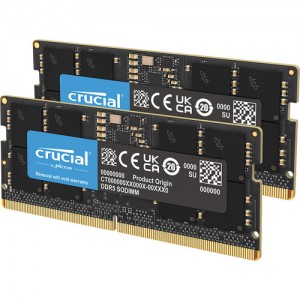 Crucial 24GB DDR5 5600 MHz SO-DIMM Memory Kit (2 x 12GB) CT2K12G56C46S5