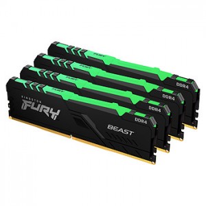 Kingston FURY Beast RGB 128GB (4x32GB) DDR4 3200MHz CL16 (KF432C16BBAK4/128)