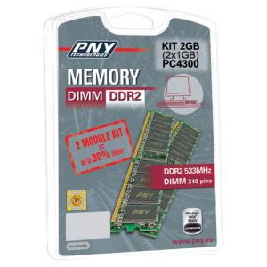PNY Dimm DDR2 533MHz 2GB kit (2x1GB)