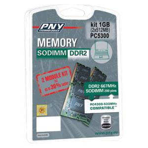 PNY Sodimm DDR2 667MHz kit 1GB (2x512MB)