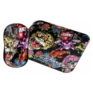 Ed Hardy Wired mouse pad Full Color Black USB