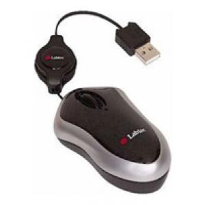 Labtec Retractable Optical Mouse Pro Black-Silver USB