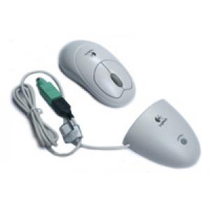 Logitech Cordless Optical Mouse C-R68 White USB PS/2