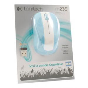 Logitech Wireless Mouse M235 910-004027 White-Blue USB