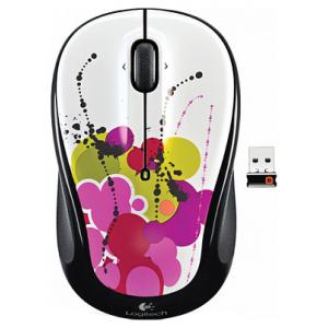 Logitech Wireless Mouse M325 White Ink Trail White USB