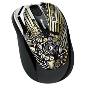 Microsoft Wireless Mobile Mouse 3500 Artist Edition Kenzo Minami Gold-Black USB