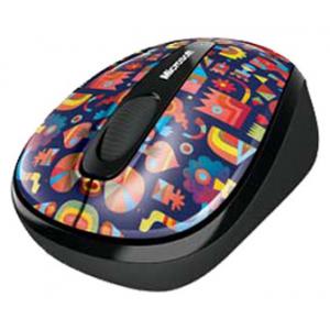 Microsoft Wireless Mobile Mouse 3500 Artist Edition Matt Lyon Red-Blue USB