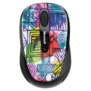 Microsoft Wireless Mobile Mouse 3500 Artist Edition Mike Perry - Design 2 Blue-Black USB