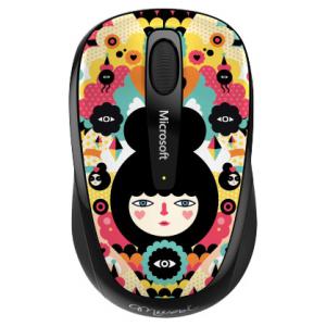 Microsoft Wireless Mobile Mouse 3500 Artist Edition Muxxi Black-Yellow USB