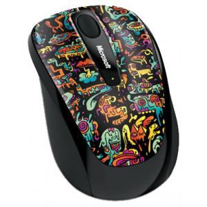 Microsoft Wireless Mobile Mouse 3500 Artist Edition Sally Zou Red-Black USB