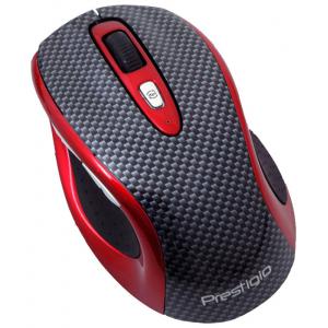 Prestigio M size Mouse PJ-MSL2W Carbon-Red USB
