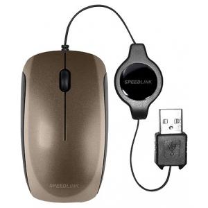 SPEEDLINK MINNIT Mobile Mouse Flexcable Brown USB