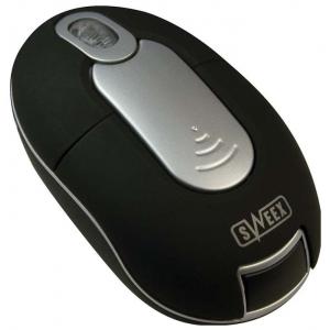 Sweex MI400V2 Mini Wireless Optical Mouse Black-Silver USB
