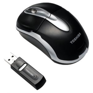 Toshiba Wireless Optical Tilt-Wheel Mouse Black-Silver USB