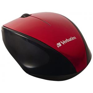 Verbatim Wireless Multi-Trac Blue LED Optical Mouse USB Red