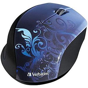 Verbatim Wireless Notebook Optical Mouse, Design Series - Blue 97785