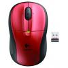 Logitech M305 Wireless Mouse with Nano Receiver Crimson Red USB