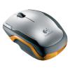 Logitech V400 Laser Cordless Mouse Grey-Orange USB