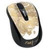 Microsoft Wireless Mobile Mouse 3500 Artist Edition Nod Young White-Gold USB