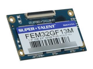 SUPER TALENT 1.3" 32GB IDE ZIF MLC Internal Solid State Drive (SSD) FEM32GF13M