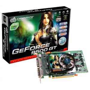 Chaintech GeForce 9500 GT 550Mhz PCI-E 2.0 512Mb 1600Mhz 128 bit 2xDVI TV HDCP YPrPb