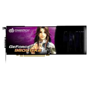 Chaintech GeForce 9800 GX2 600Mhz PCI-E 2.0 1024Mb 2000Mhz 512 bit 2xDVI HDMI HDCP YPrPb