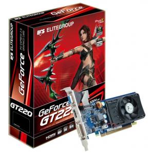 ECS GeForce GT 220 625Mhz PCI-E 2.0 1024Mb 1200Mhz 128 bit DVI HDMI HDCP