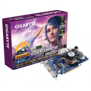 GIGABYTE GeForce 9600 GT 650Mhz PCI-E 2.0 512Mb 1800Mhz 256 bit 2xDVI TV HDCP
