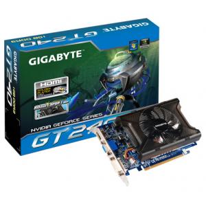 GIGABYTE GeForce GT 240 600Mhz PCI-E 2.0 1024Mb 1600Mhz 128 bit DVI HDMI HDCP