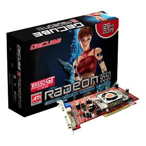 GeCube Radeon 9550 325Mhz AGP 128Mb 400Mhz 128 bit DVI TV