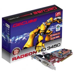 GeCube Radeon HD 3450 600Mhz PCI-E 2.0 512Mb 1000Mhz 64 bit DVI HDMI HDCP YPrPb