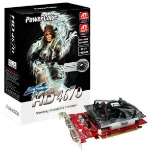 PowerColor Radeon HD 4670 750Mhz PCI-E 2.0 512Mb 1800Mhz 128 bit DVI HDMI HDCP