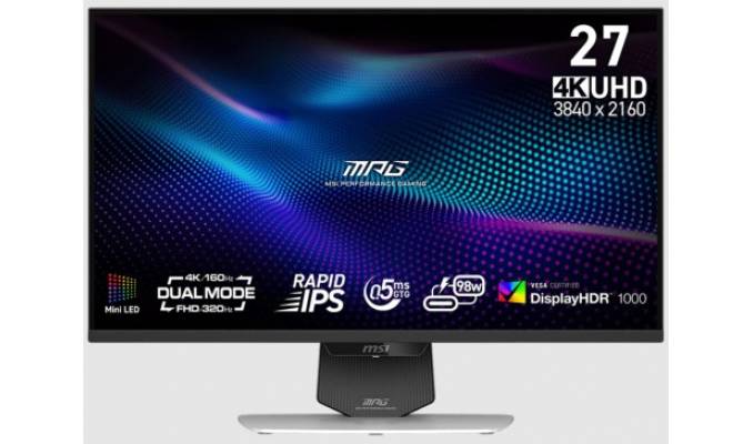 MSI has introduced the MPG 274URDFW dual-mode Mini-LED monitor with AI msi-mpg-274urdfw-